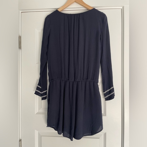 Gap Boho Long Sleeve Embroidered Dress Navy, XS - Picture 5 of 7